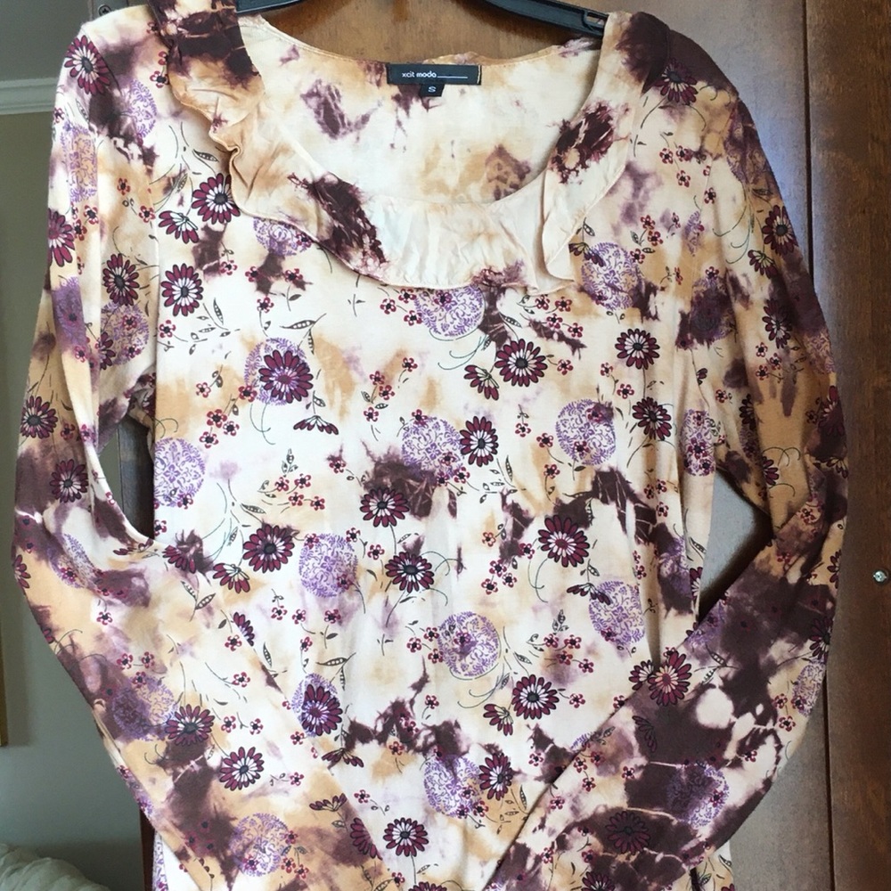 Vintage Tie Dye Boho Knit Xcit Moda Top, Size S